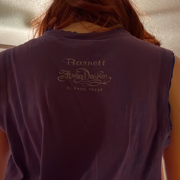 Vintage Purple Harley Davidson Sleeveless Shirt XL - Picture 3 of 9